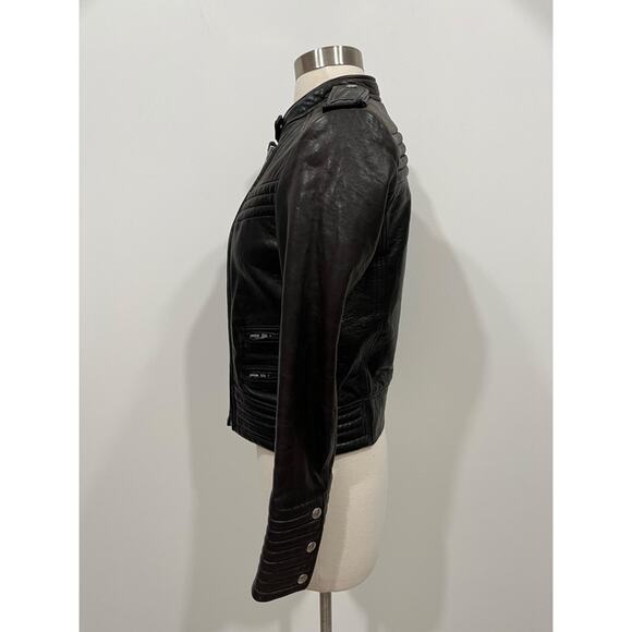 IRO Rojan Brown Biker Leather Jacket - Picture 11 of 16